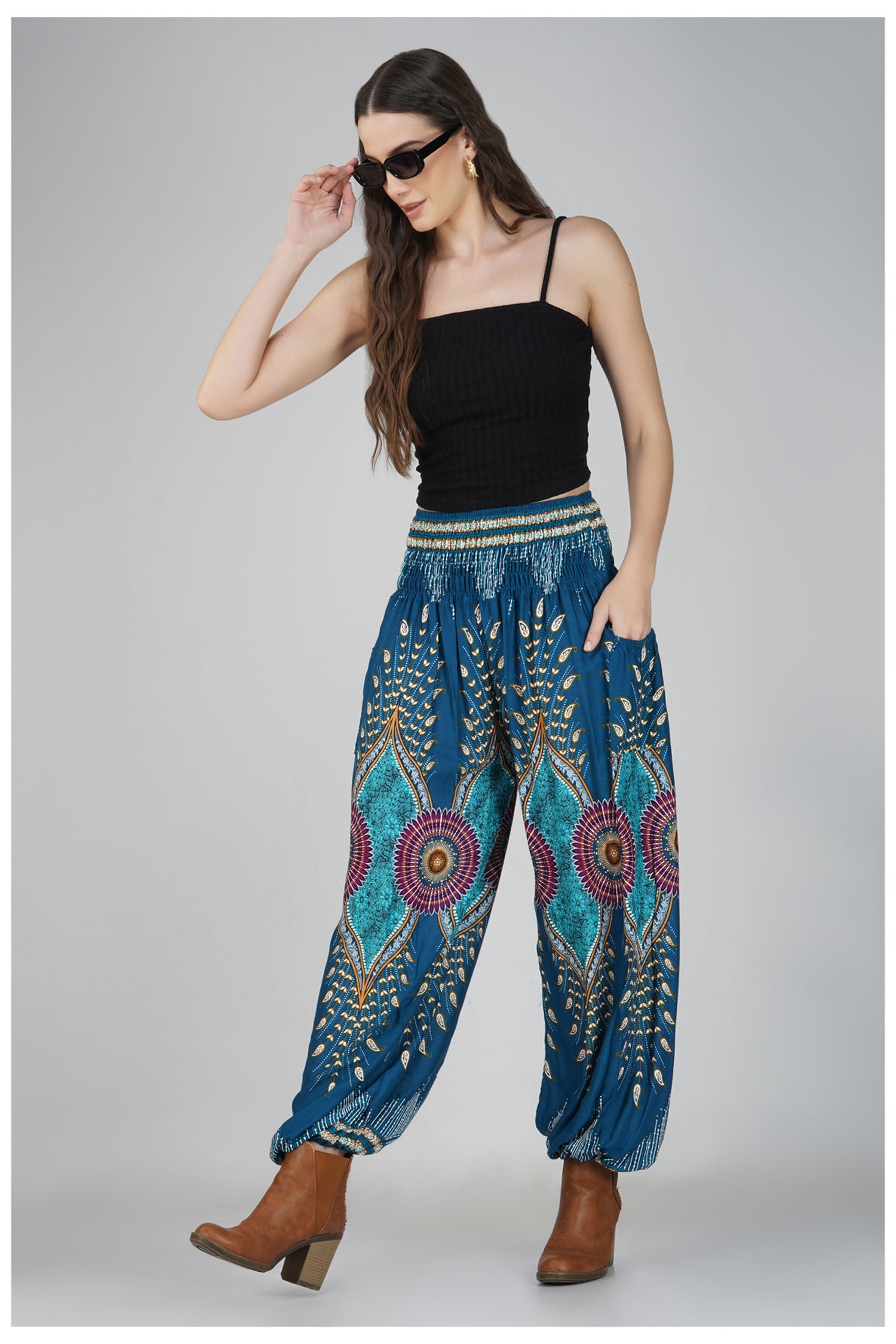 Boho Harem Pant - Teal