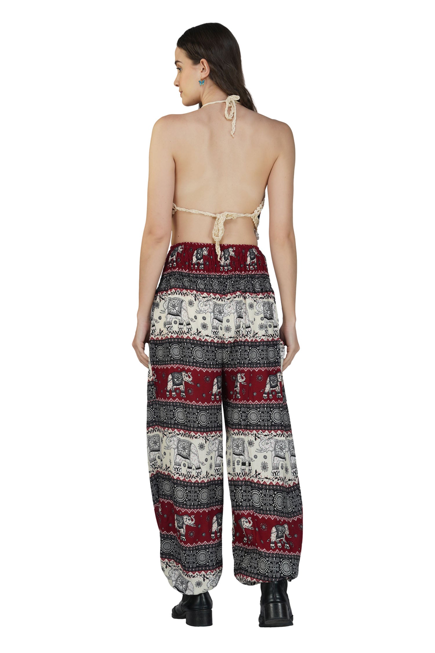 Cashmelon Elephant Harem Trousers - Charcoal