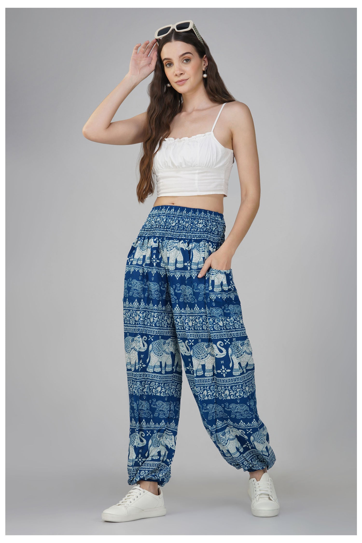 Cashmelon Elephant Harem Trousers - Teal