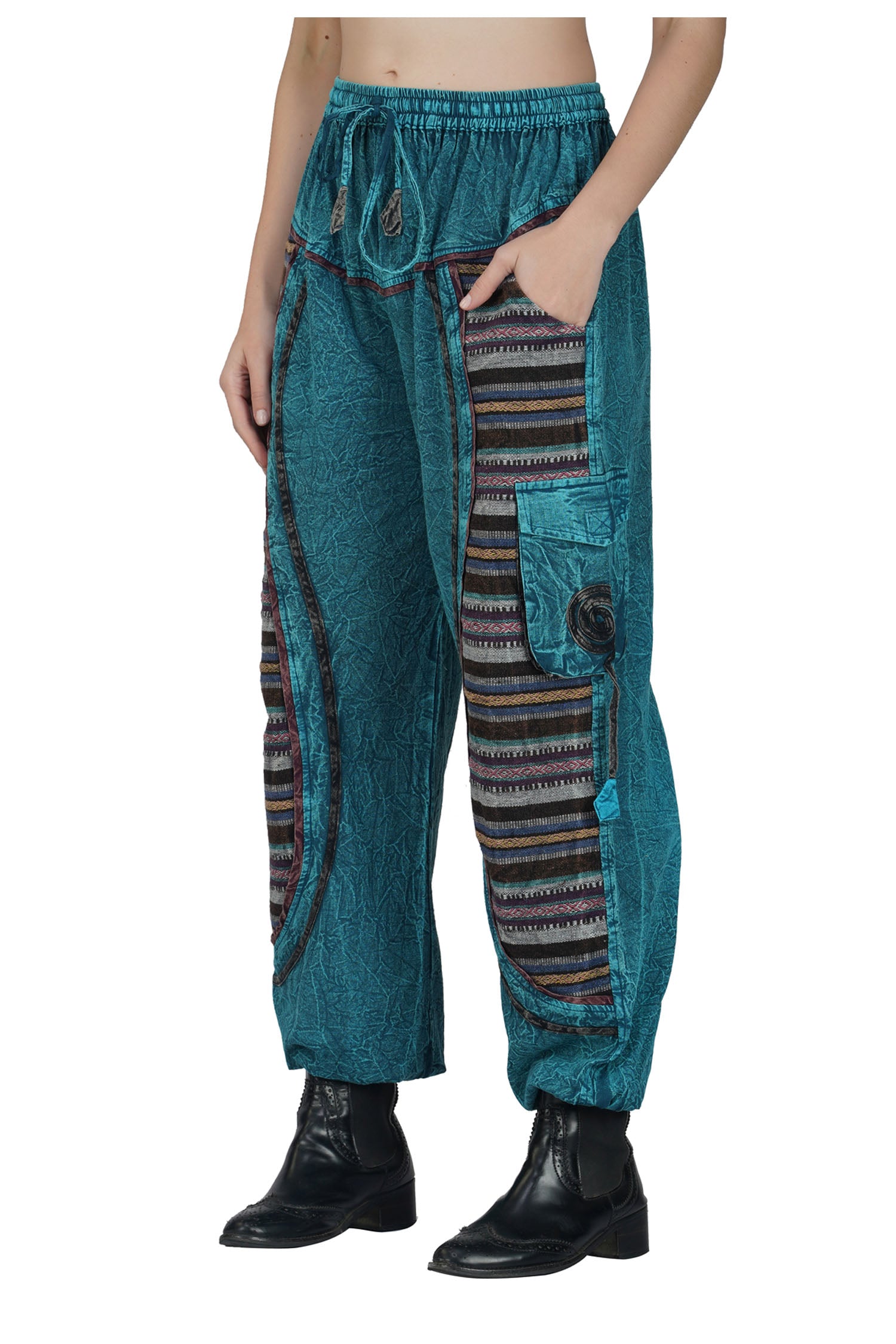 Hippie Harem Trousers - Turqouise