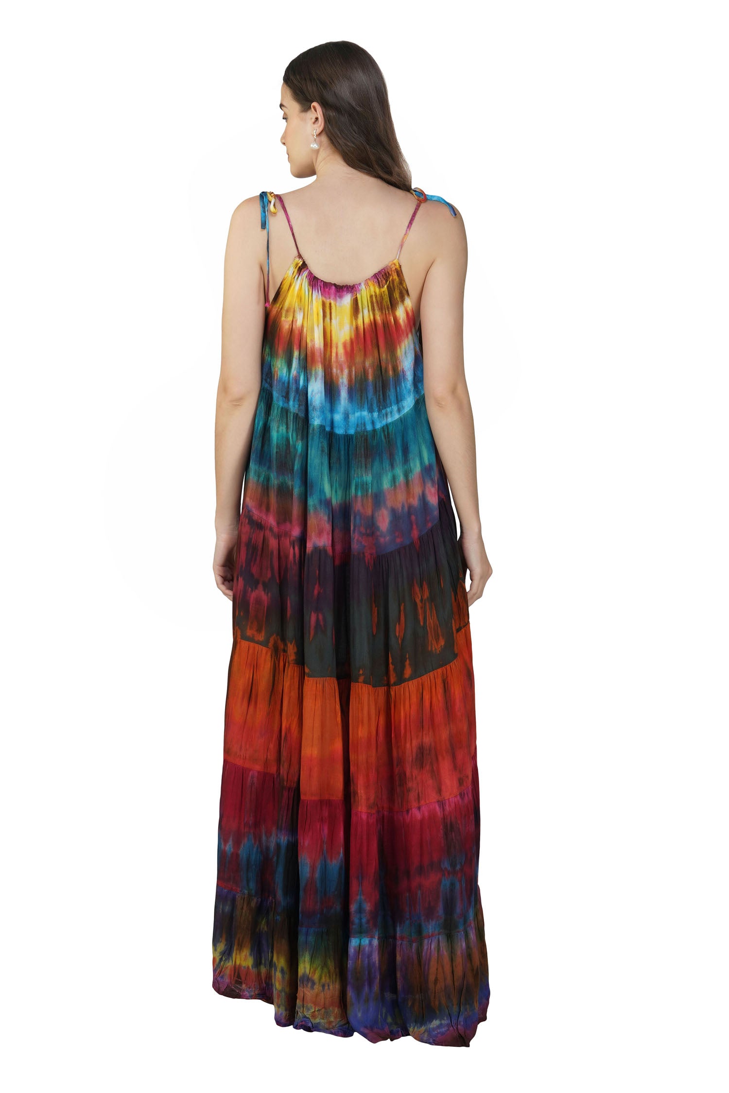 Tie Dye Jumpsuit - Burgundy