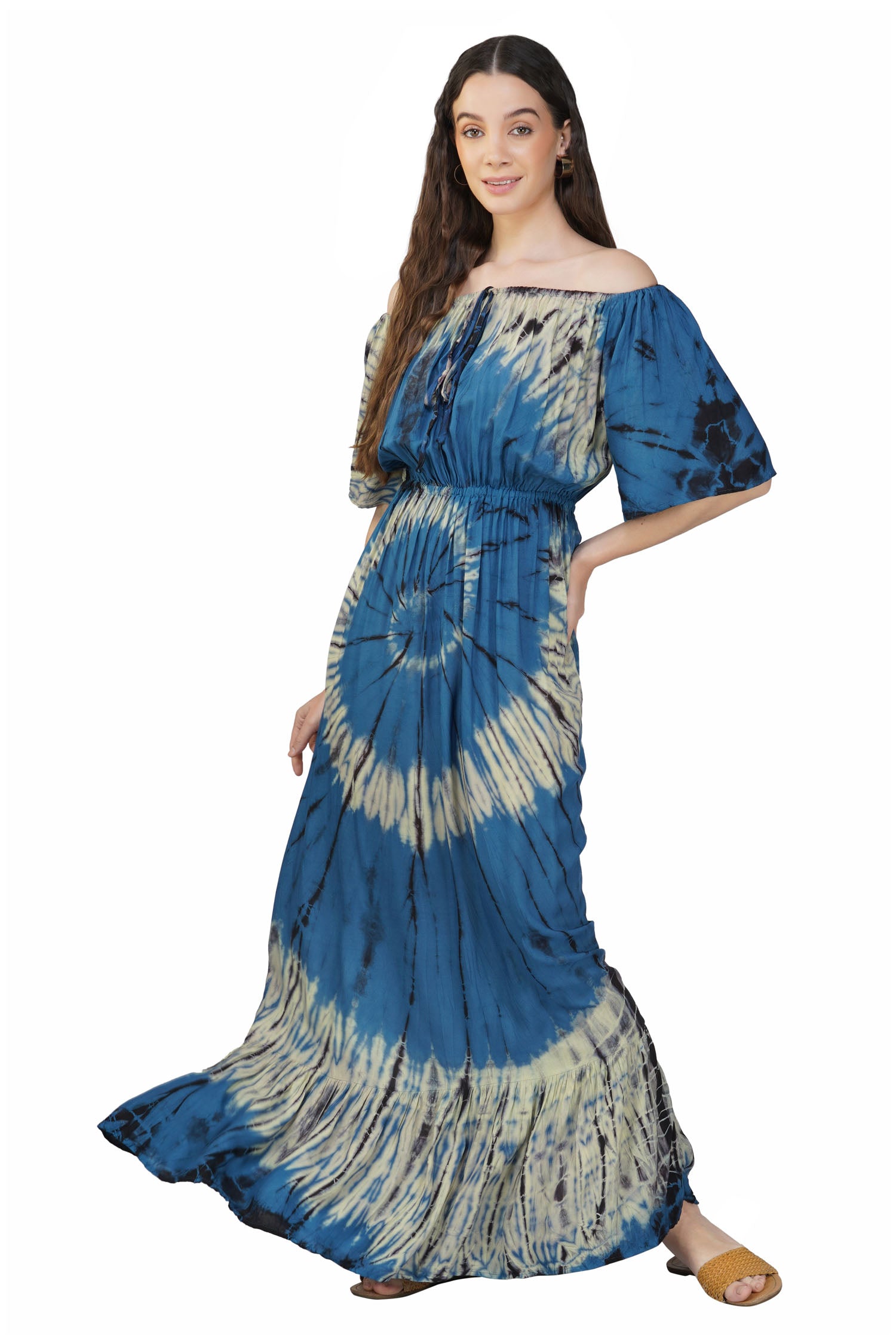 Tie-Dye Long Dress - Blue