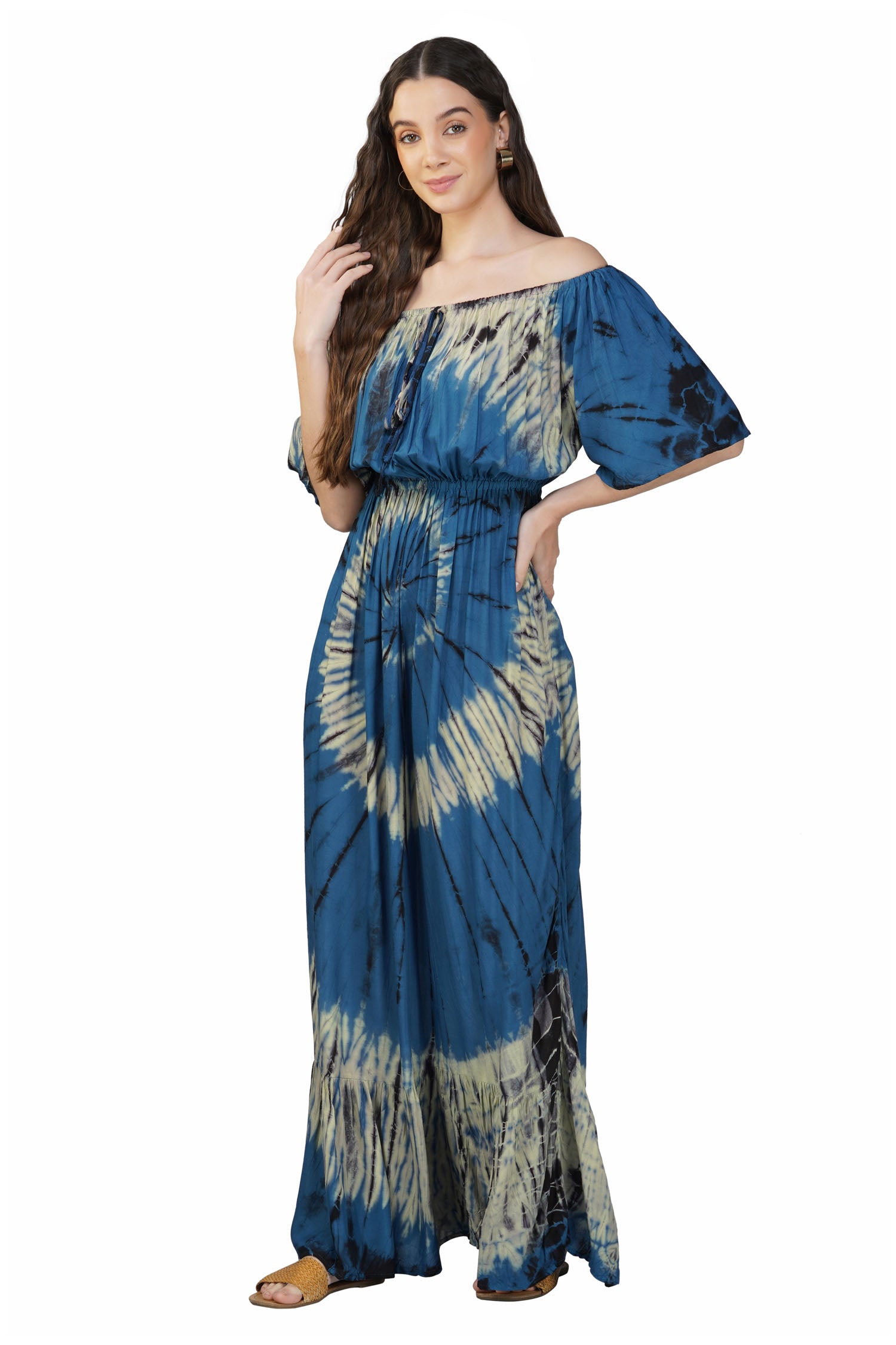 Tie-Dye Long Dress - Blue