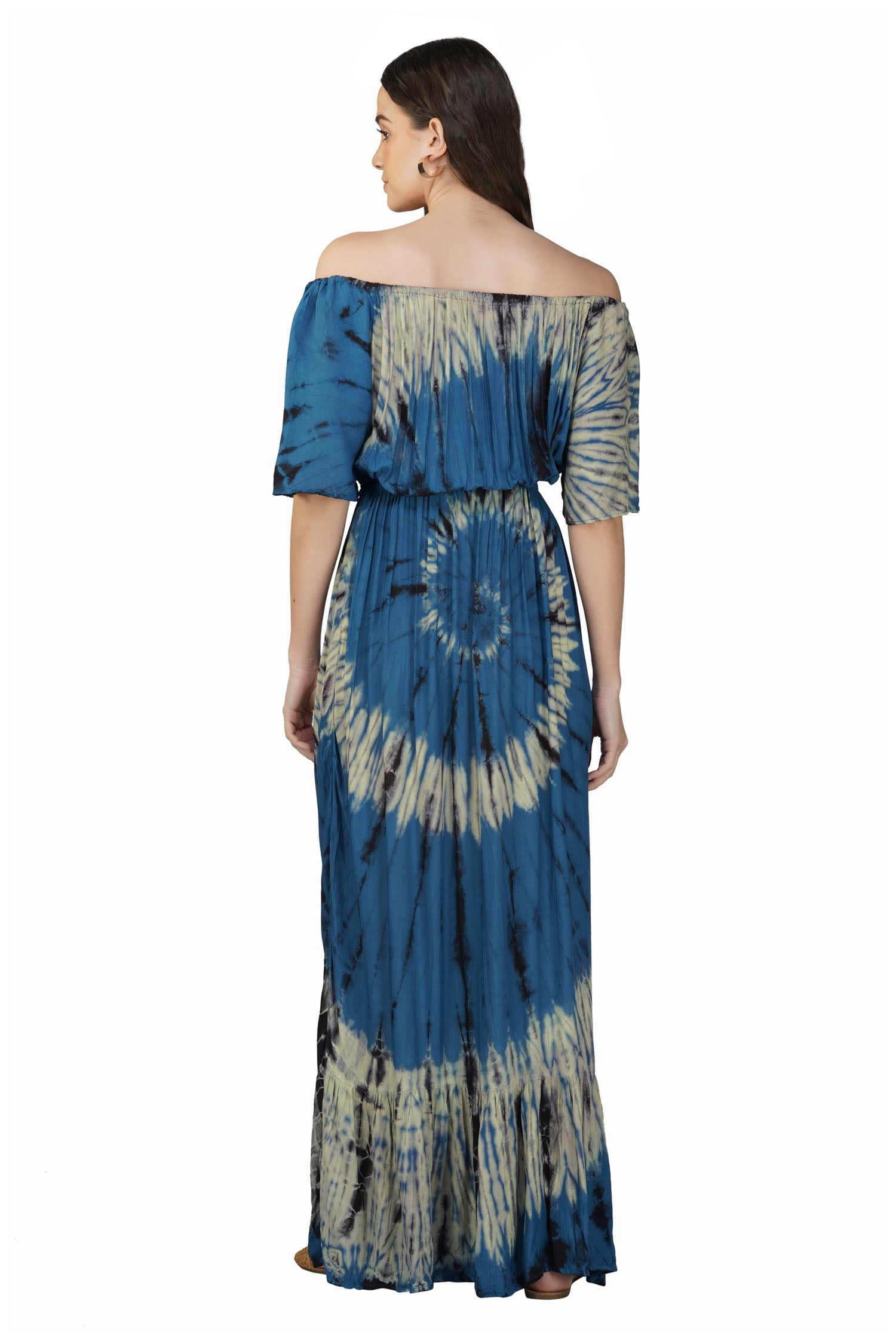 Tie-Dye Long Dress - Blue