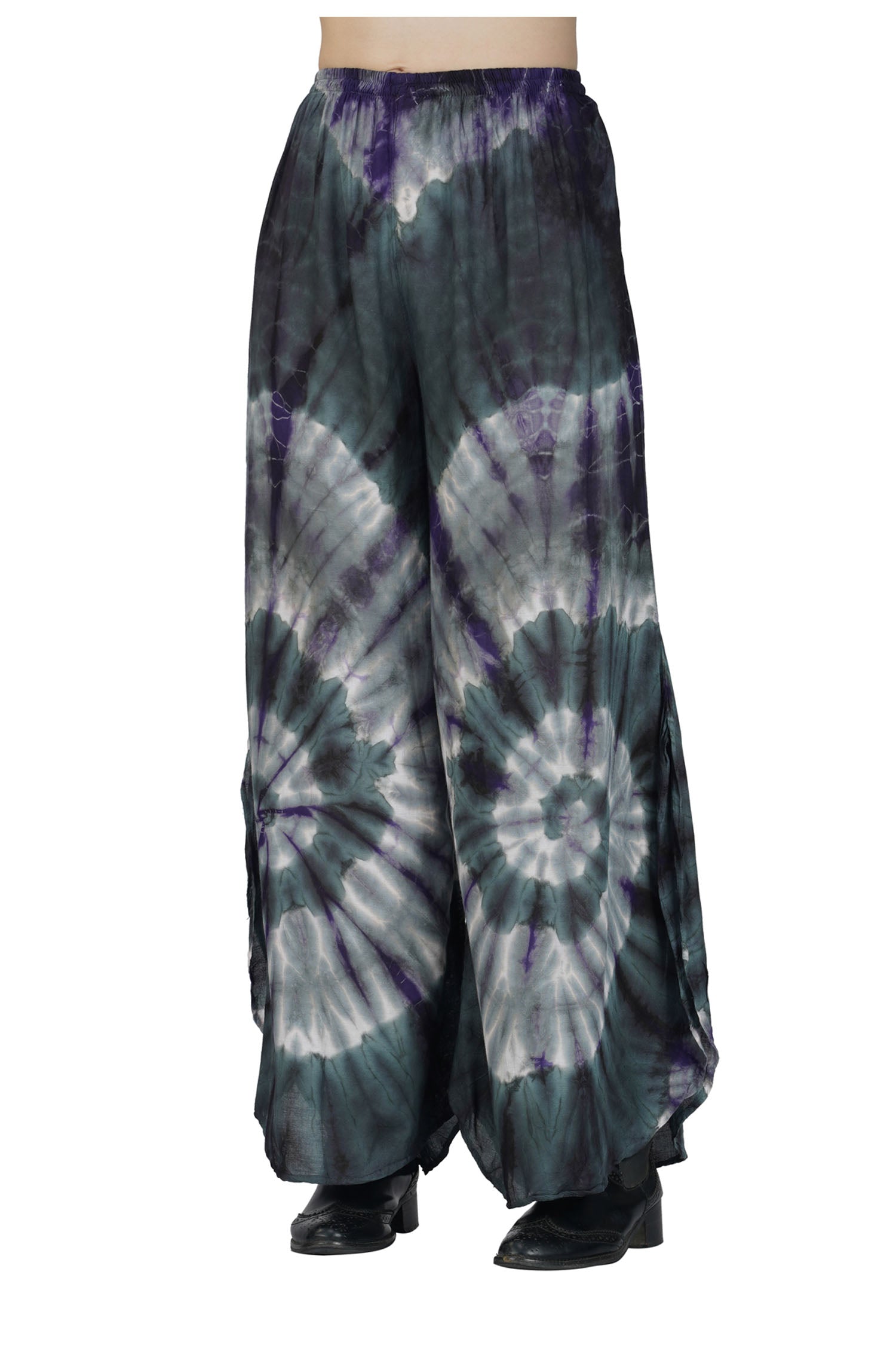 Tie Dye Harem Pants - Black