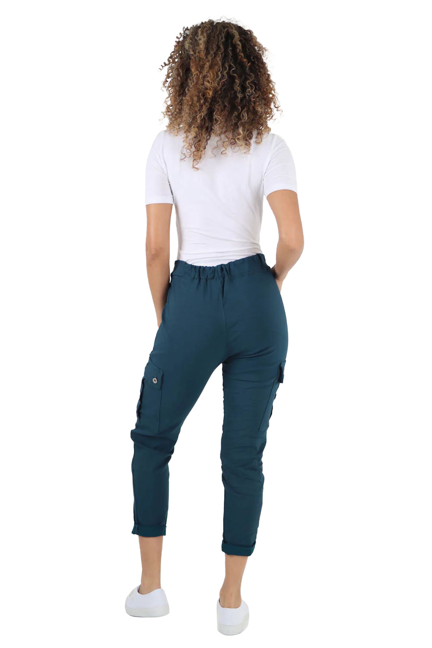 Italian Drawstring Waistband Magic Cargo Trouser - Zinc